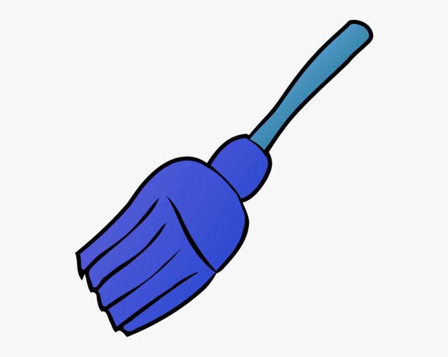 Blue Broom Clipart, Transparent Clipart