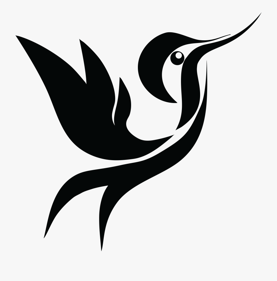 Hummingbird Clipart Black And White - Silhouette Hummingbird, Transparent Clipart