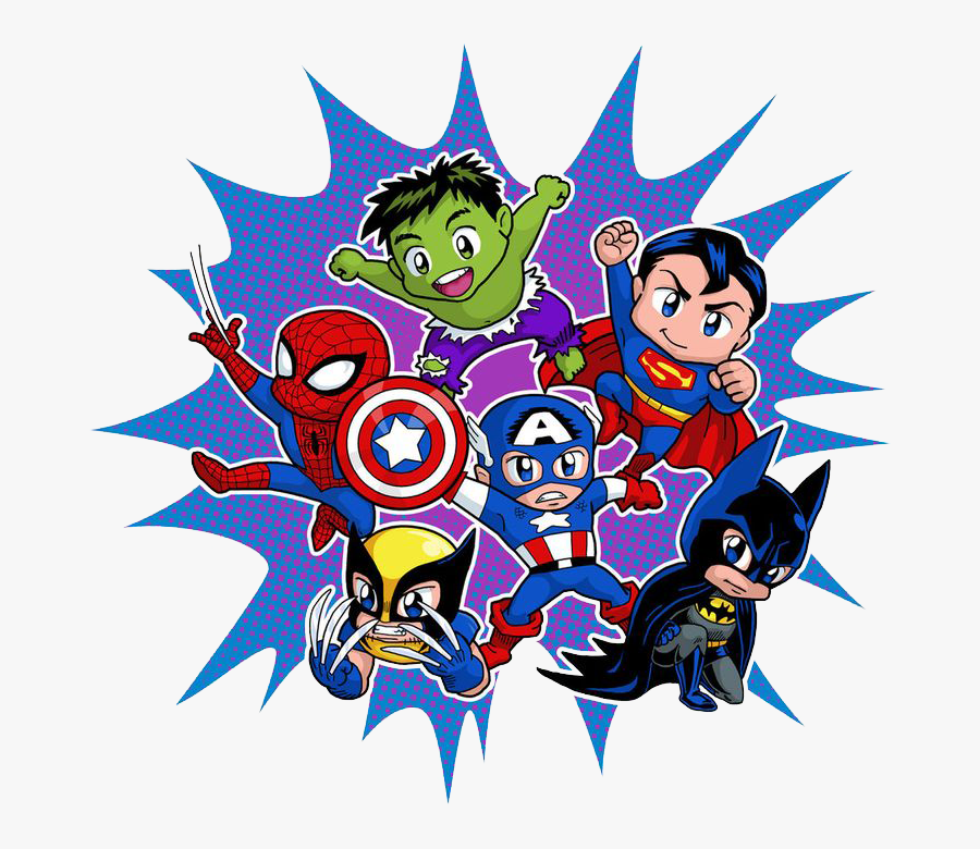 Super Heroes Marvel Niños, Transparent Clipart