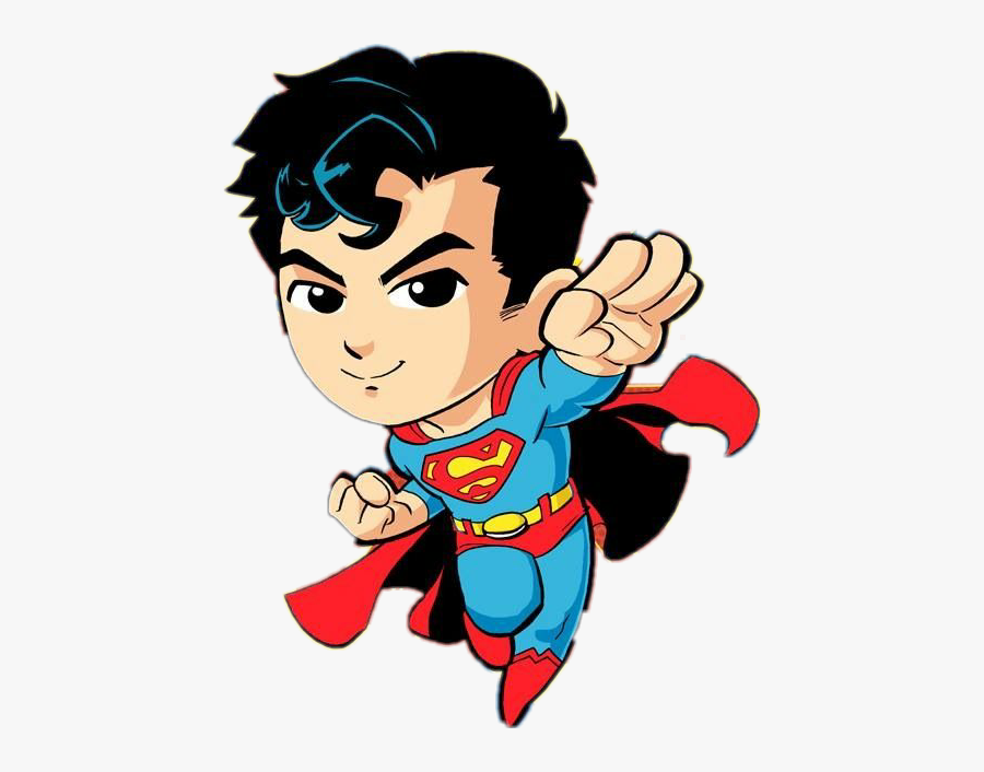 Transparent Clark Kent Clipart - Superman Chibi, Transparent Clipart