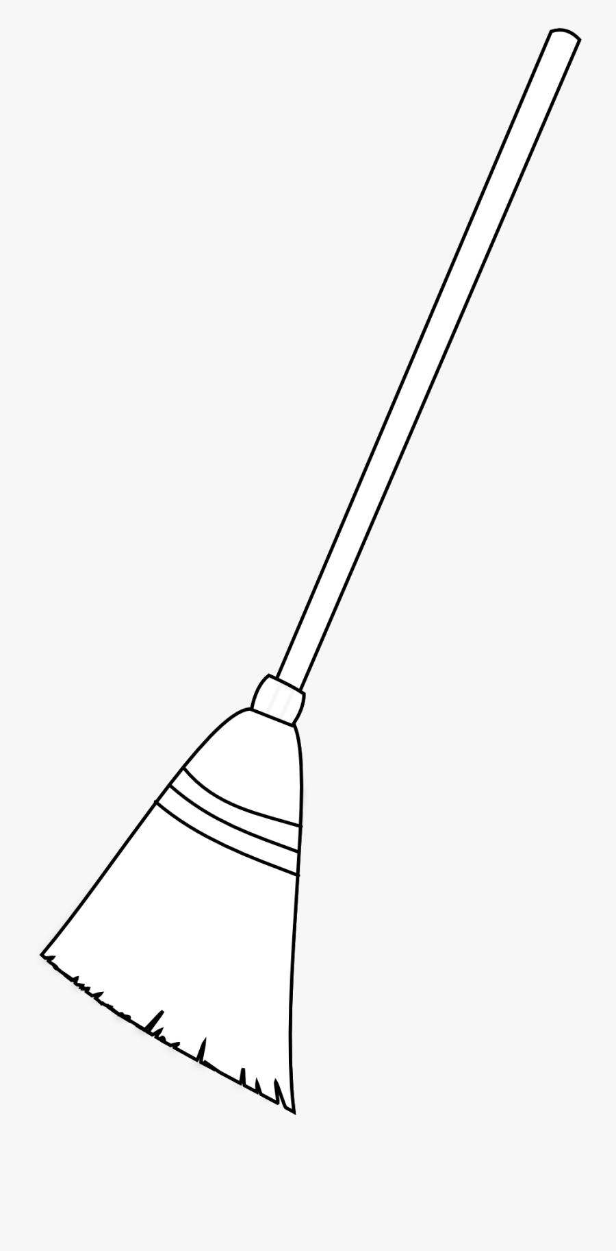 Broom Black And White Clipart - White Broom Clip Art, Transparent Clipart