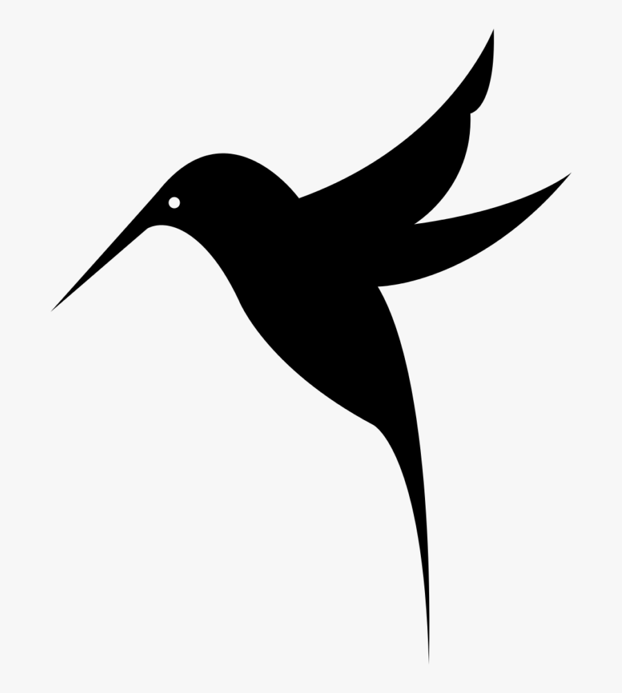 Hummingbird Drawing Clip Art - Hummingbird Icon Black Png, Transparent Clipart