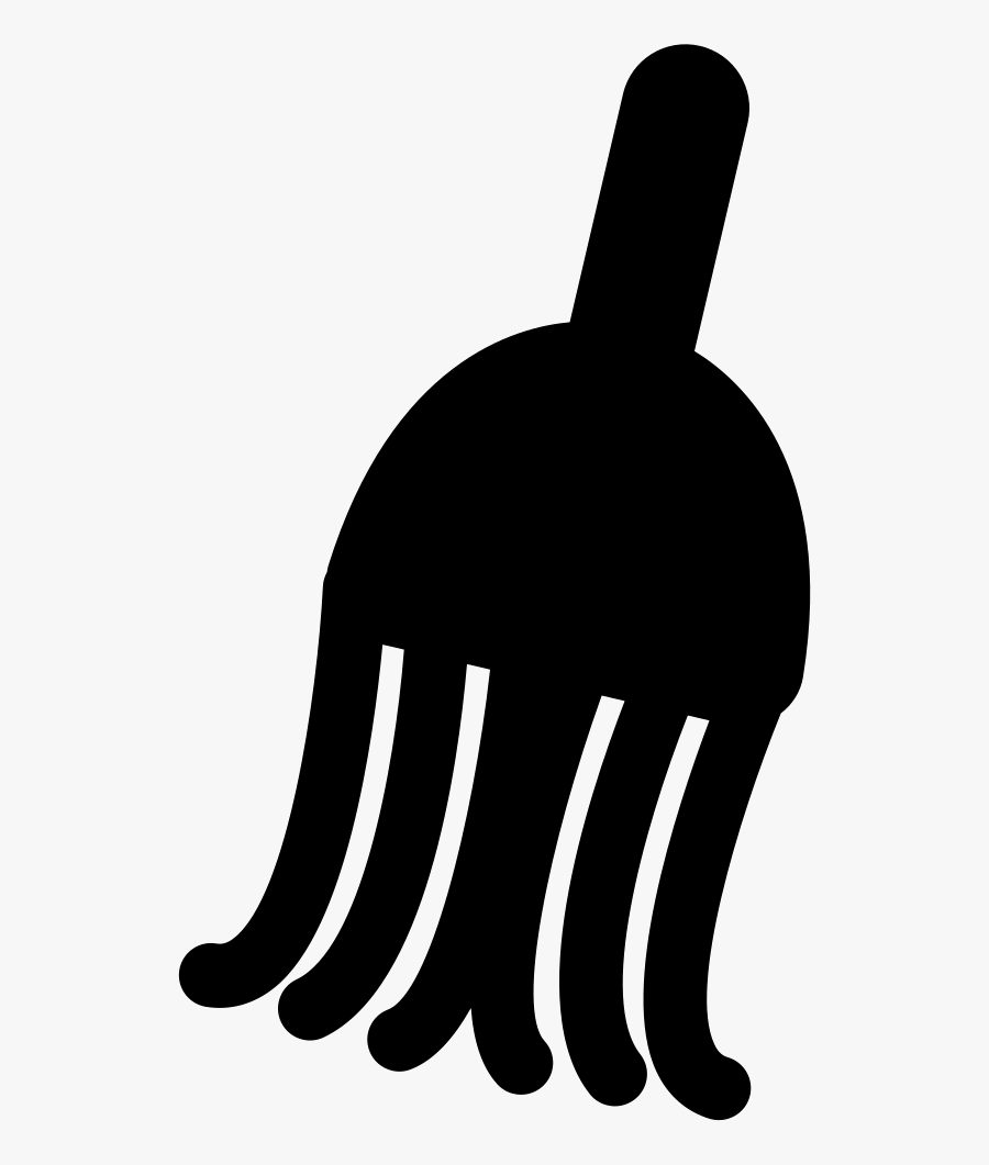 Broom Black Silhouette Comments, Transparent Clipart