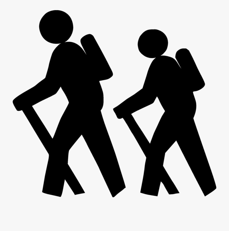Transparent Hiking Clipart Black And White - Hiking Clipart, Transparent Clipart