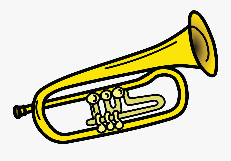 Clipart - Trumpet Black And White Clipart, Transparent Clipart