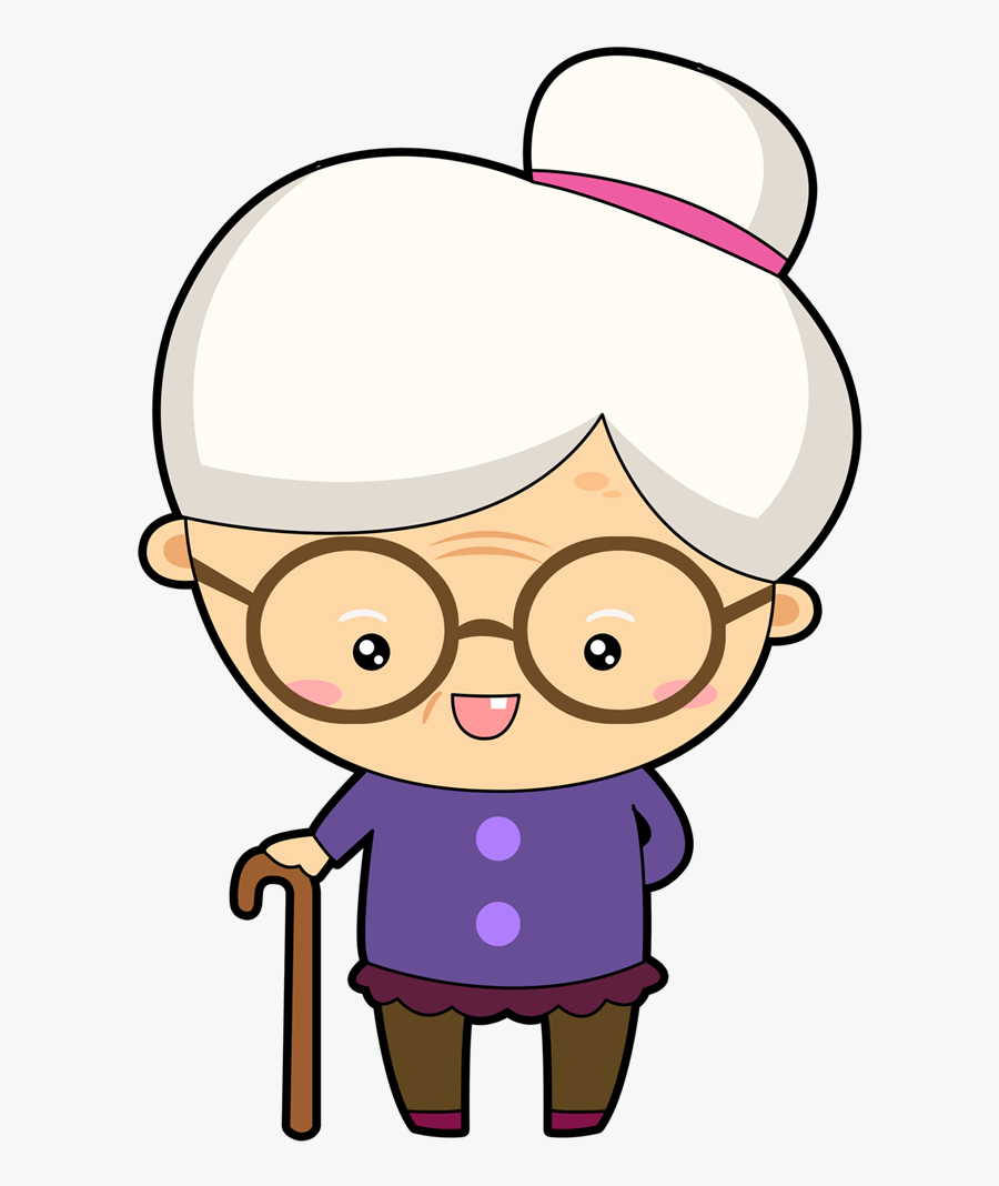 Cartoon Grandma Clipart - Transparent Background Grandma Clipart, Transparent Clipart