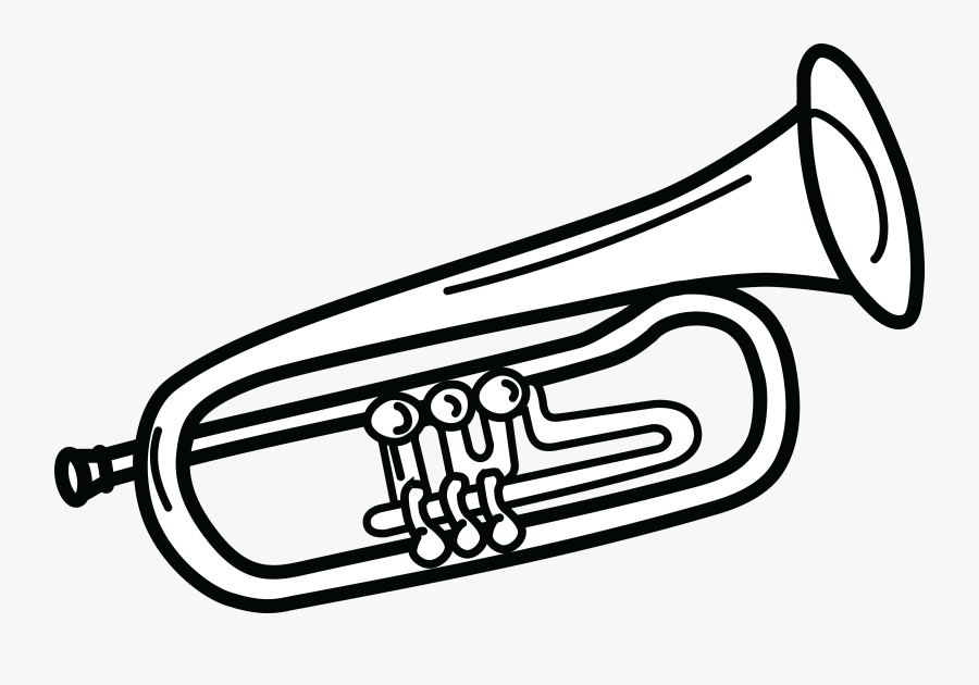Trumpet Clipart And Others Art Inspiration 2 Image - Trumpet Black And White Clipart, Transparent Clipart