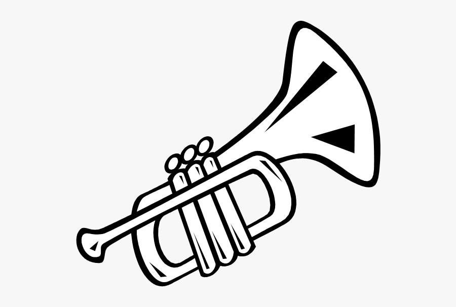 Trumpet Clipart Tumundografico - Trumpet Clipart Black And White, Transparent Clipart