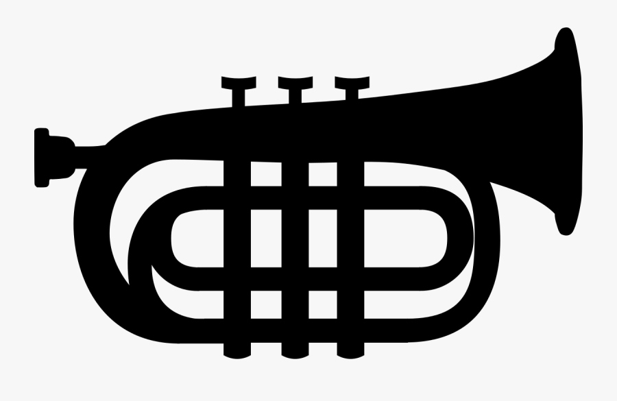 Trumpet Icon - Marching Baritone Clipart, Transparent Clipart