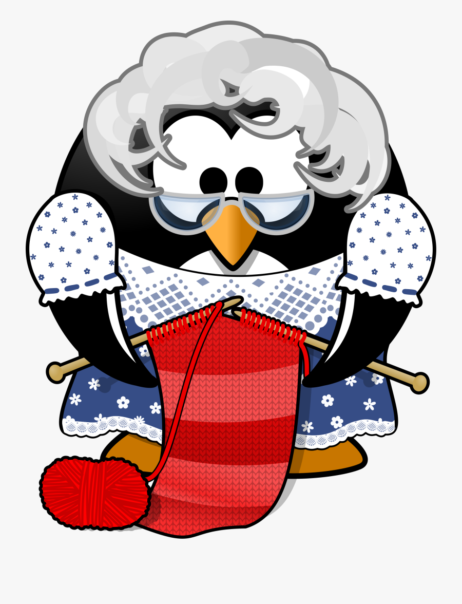 Grandma Penguin, Transparent Clipart