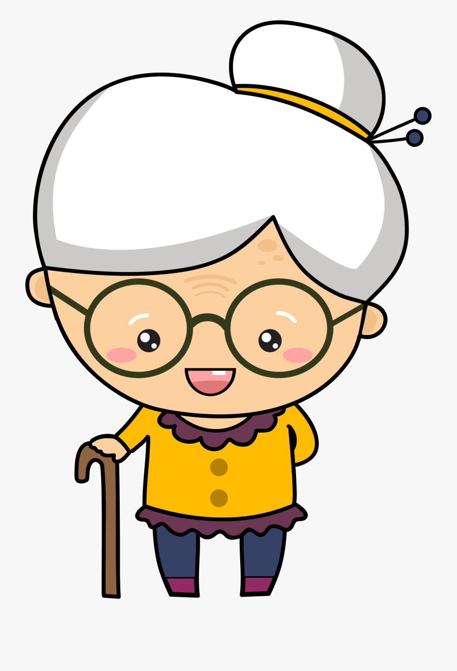 Grandmother Clipart Animated - Grand Mother Cartoon Image Png, Transparent Clipart
