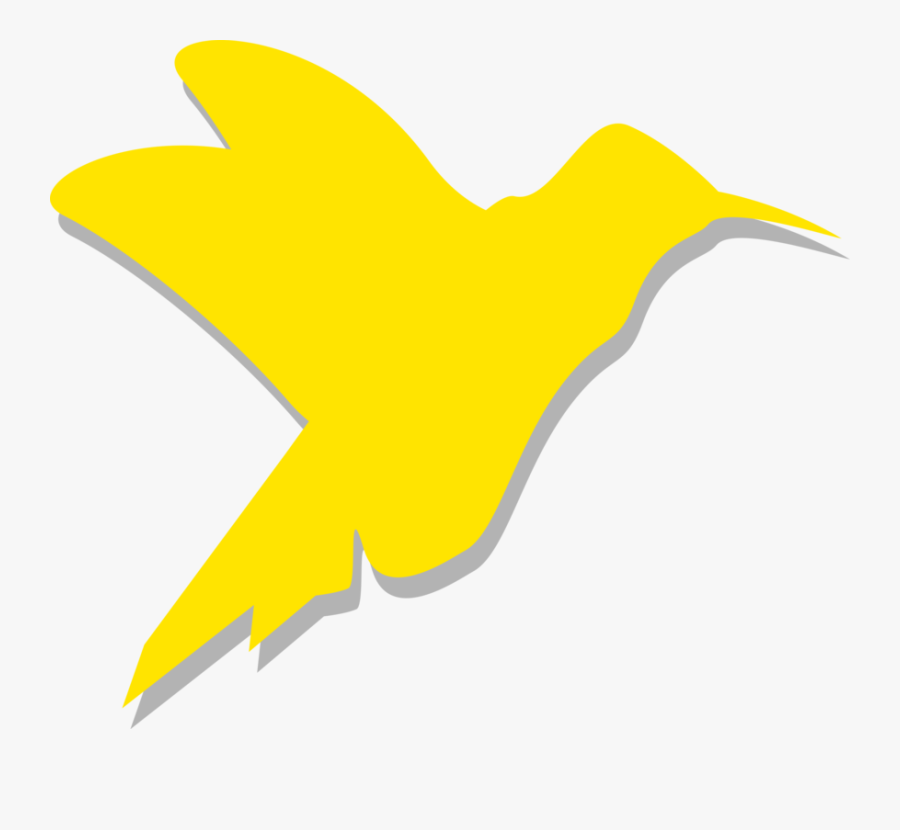 Yellow Bird Silhouette, Transparent Clipart
