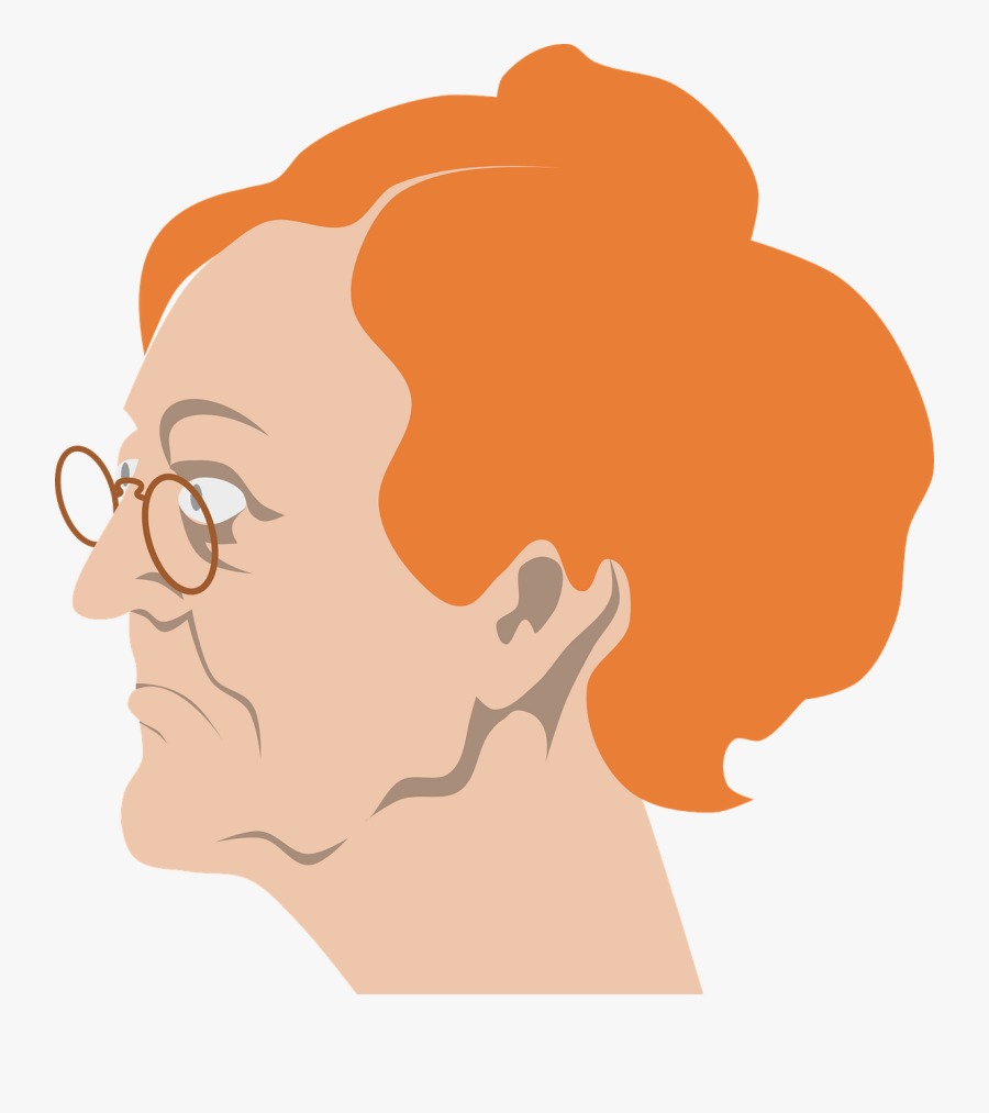Spinster, Grandmother, Grandma, Stern, Spectacles - Grandmother Vector Png, Transparent Clipart