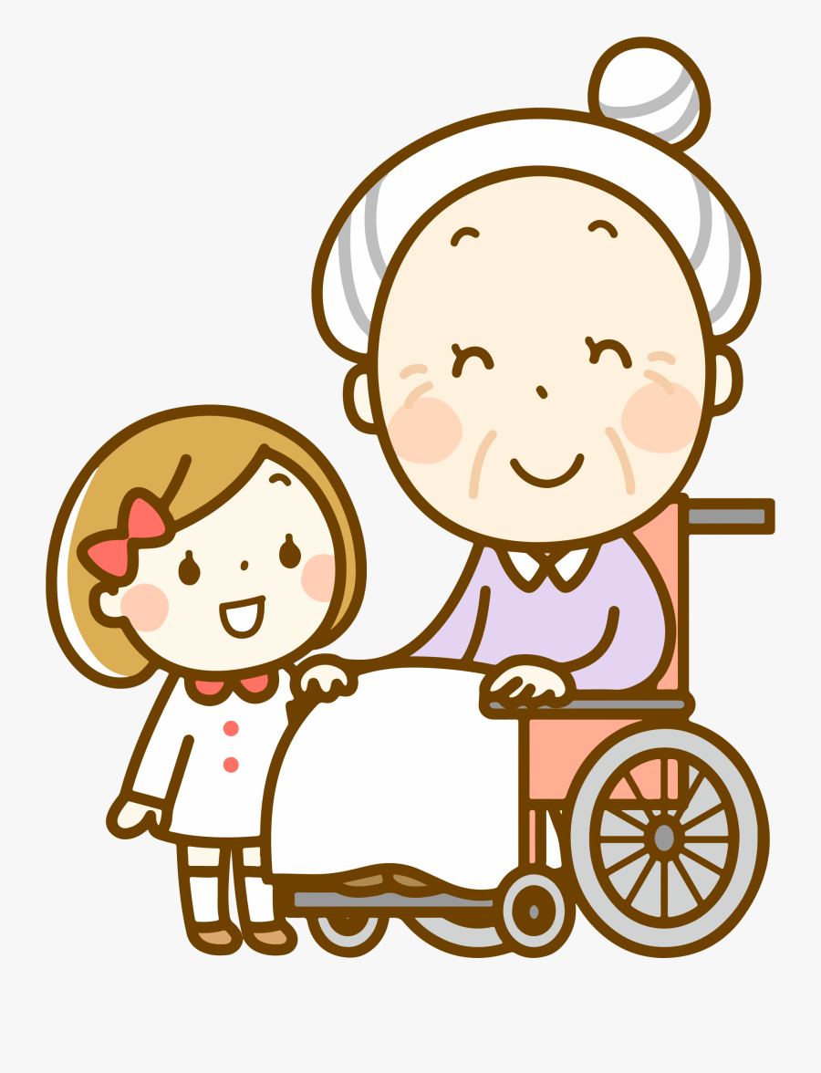 Grandma On Wheelchair Clipart , Png Download - 障害 者 車椅子 イラスト, Transparent Clipart