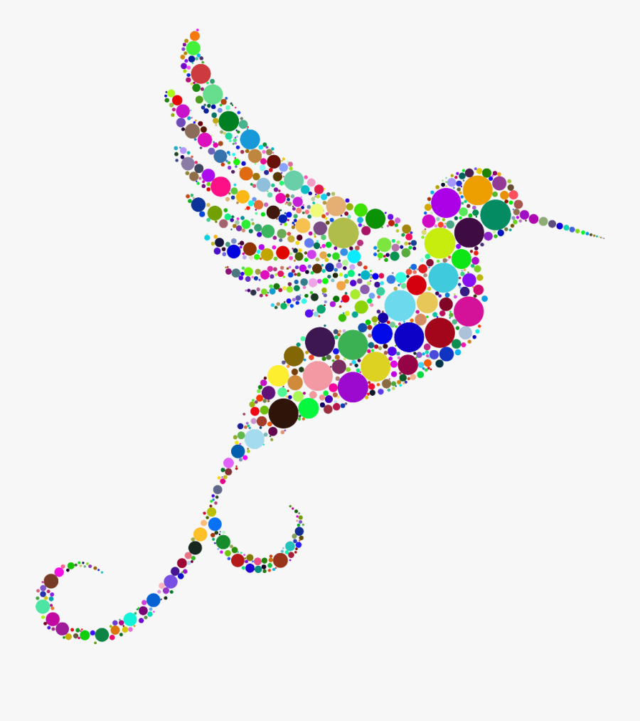 Hummingbird Clipart Rainbow - Hummingbird With Transparent Background, Transparent Clipart