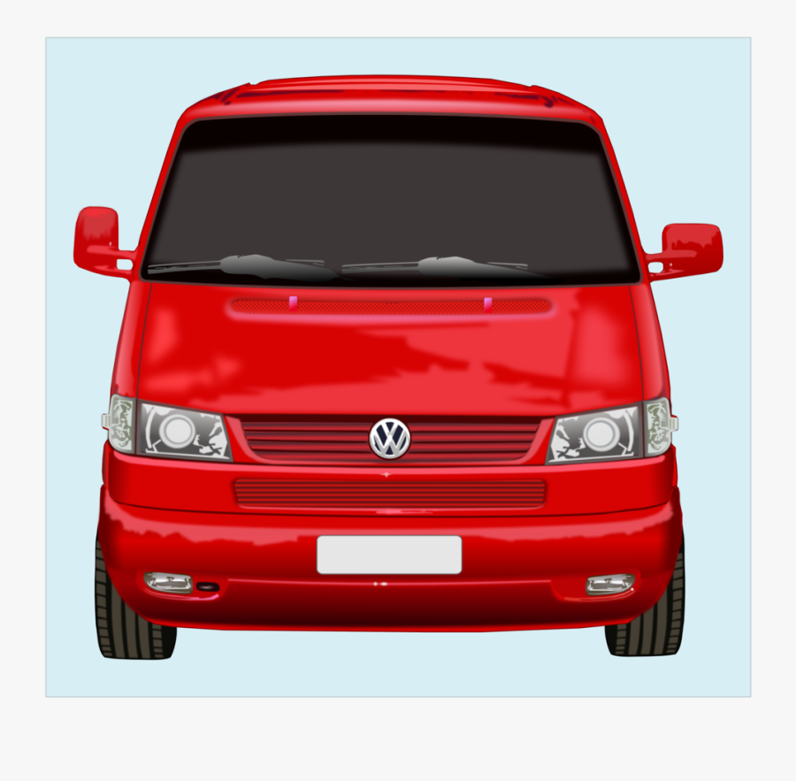 Roter Vw-bus - Vw T4 Clipart, Transparent Clipart