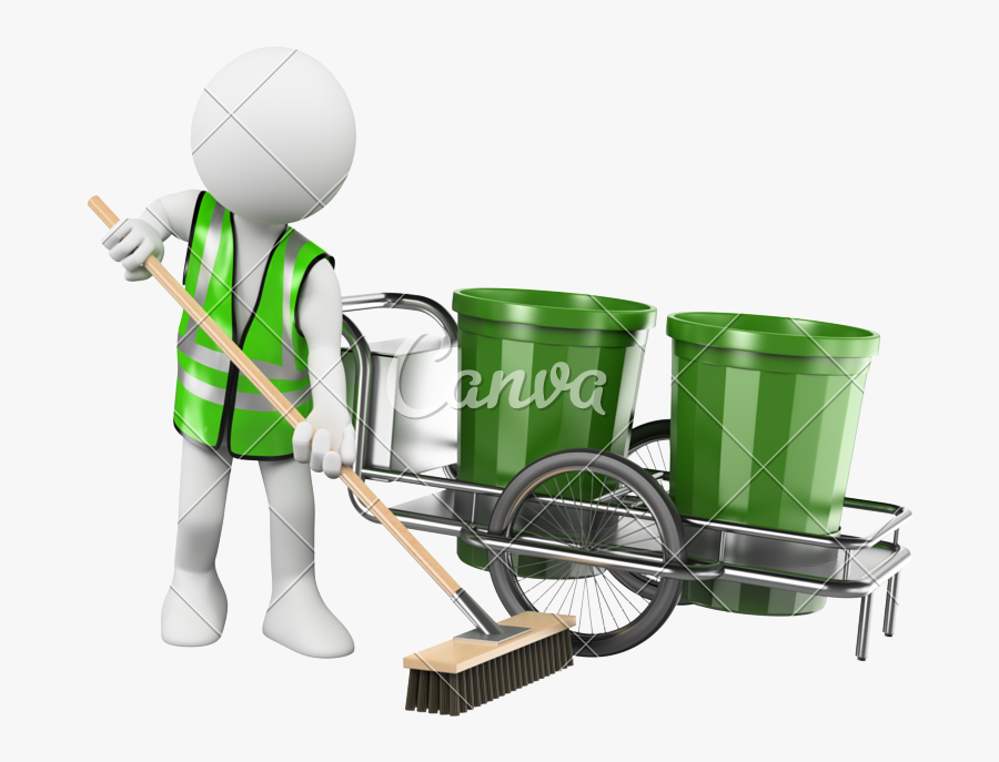 Broom Clipart Sweepers - Muñecos Blancos 3d Limpieza, Transparent Clipart