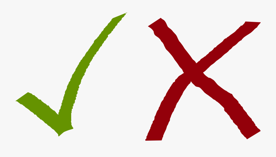 Kisscc0 Check Mark Computer Icons Cross Symbol X Simple - Tick Or Cross Png, Transparent Clipart