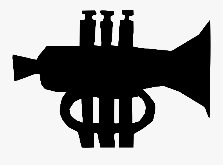 Silhouette,monochrome Photography,symbol - Trumpet, Transparent Clipart