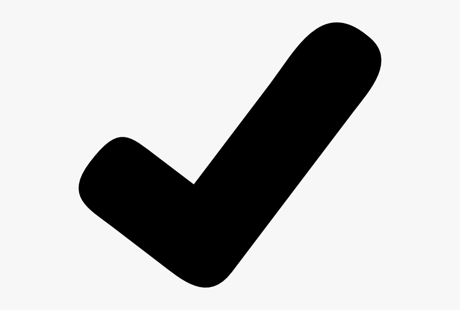 Black Tick Icon Png, Transparent Clipart