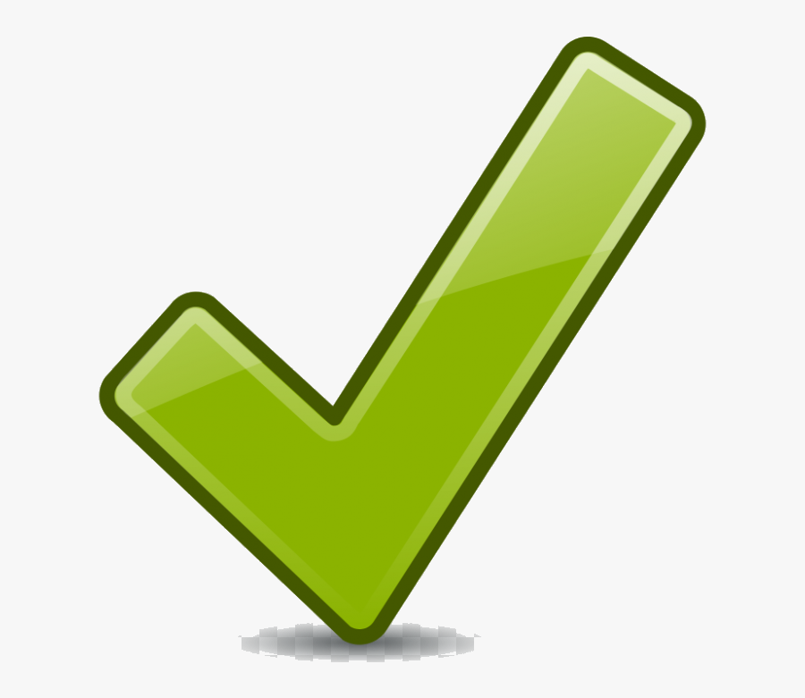 Check Mark Transparent Yellow Checkmark Clip Art Clipart - Знак Галочка, Transparent Clipart