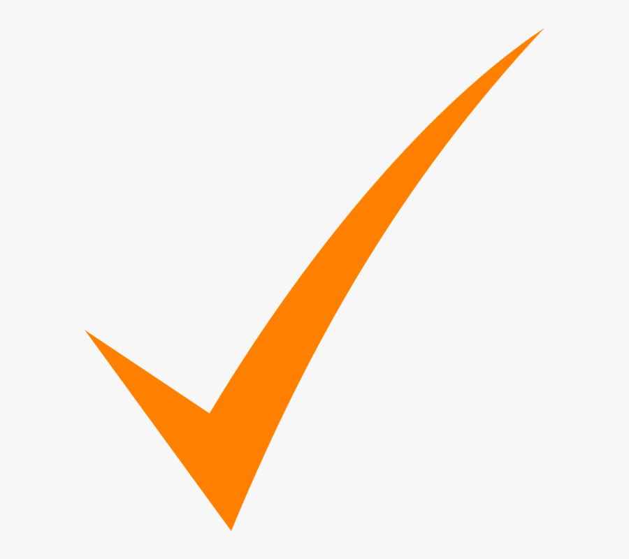 Powerpoint Check Mark Symbol - Check Mark Orange, Transparent Clipart