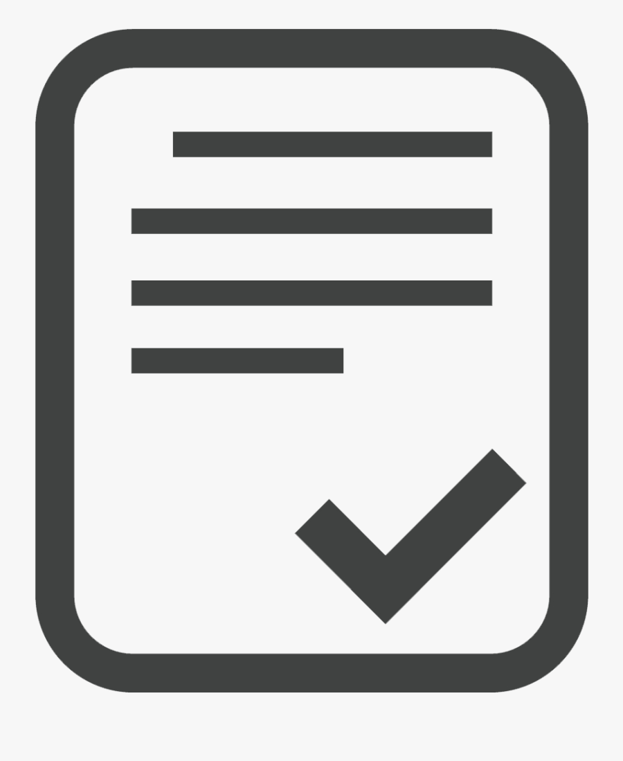 Paper With Checkmark, Transparent Clipart