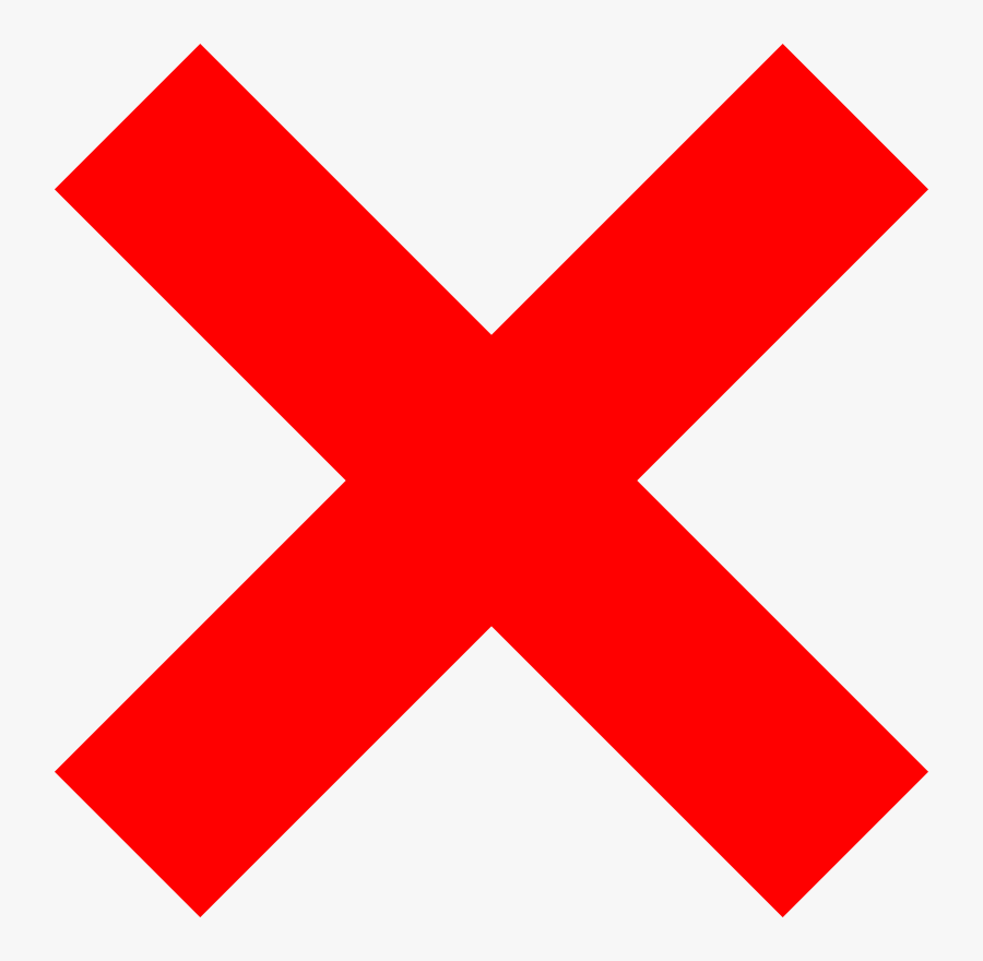 X Clipart Check Mark - Icon Red Cross Png, Transparent Clipart