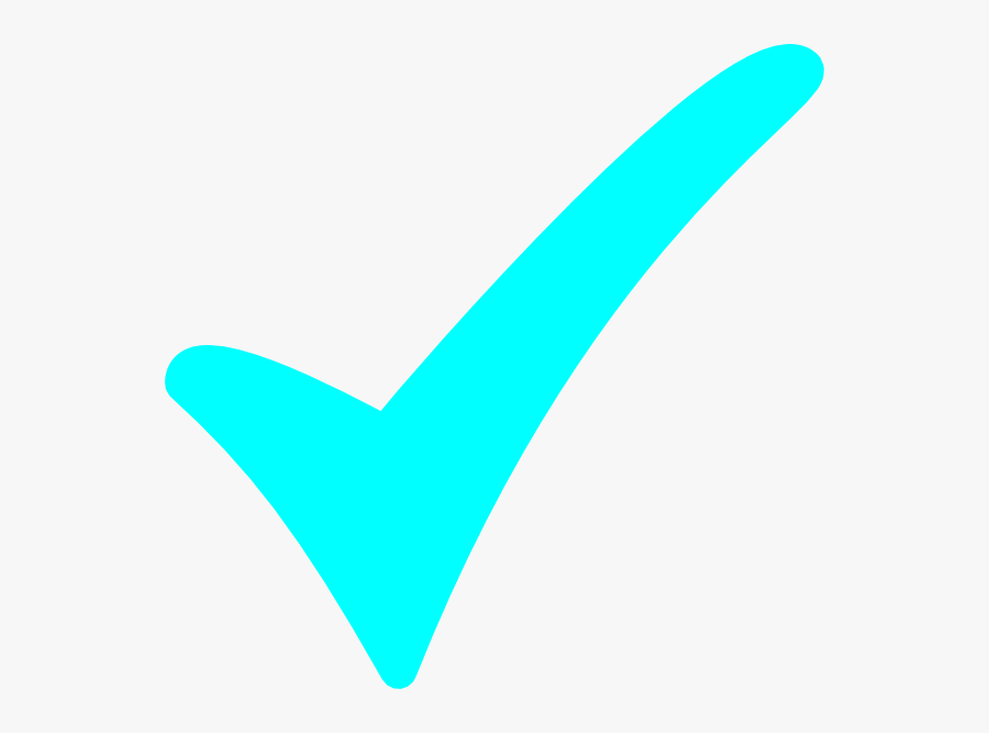 Check Mark Aqua Checkmark Clip Art At Vector Clip Art - Blue Green Check Mark, Transparent Clipart