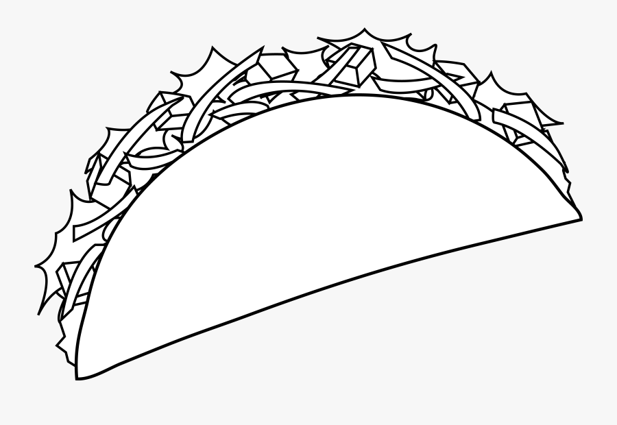 Taco 20clipart - Black And White Clip Art Taco, Transparent Clipart