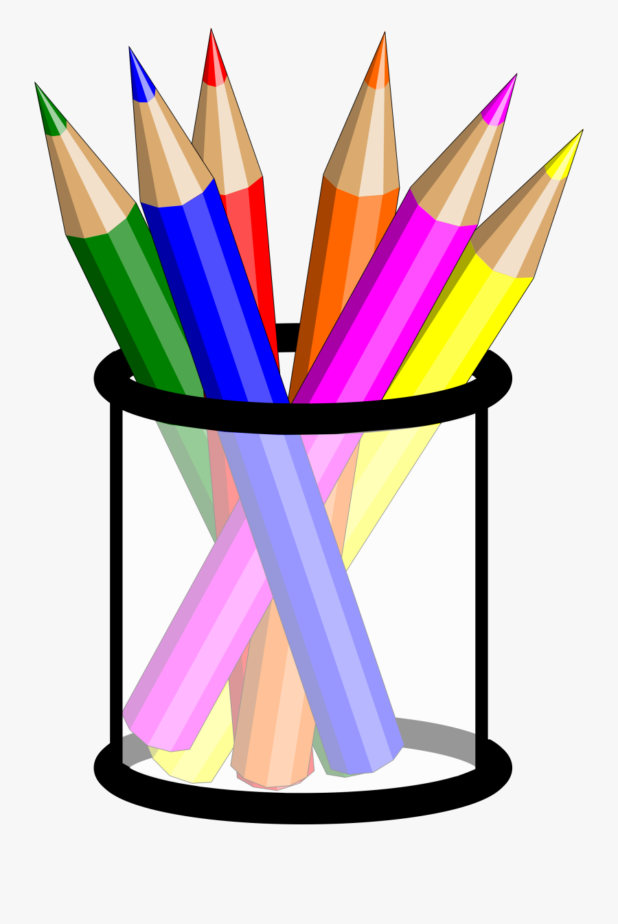 Pencils In A Cup Clipart - Colouring Pencils Clip Art, Transparent Clipart