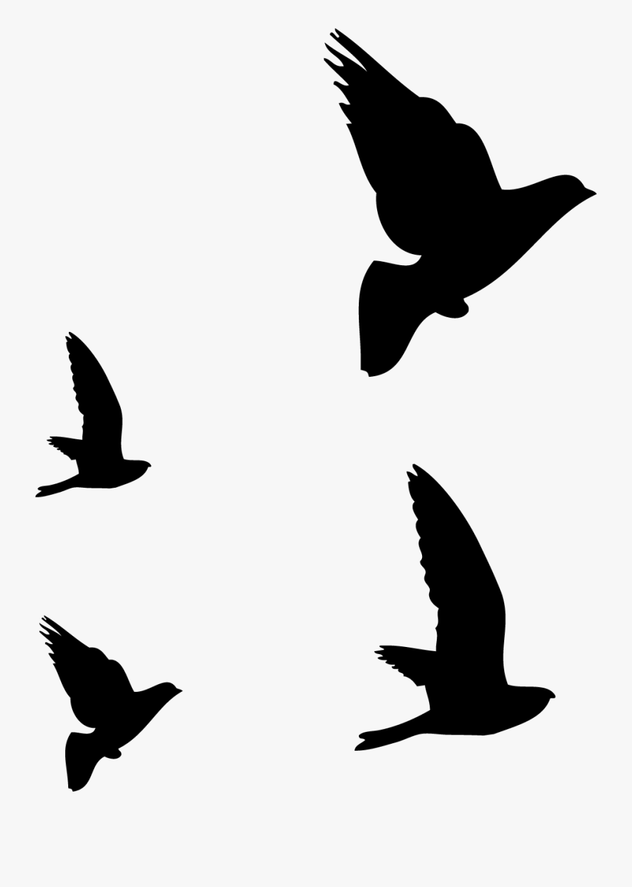 Hummingbird Flight Silhouette Drawing - Flying Bird Silhouette Drawing, Transparent Clipart