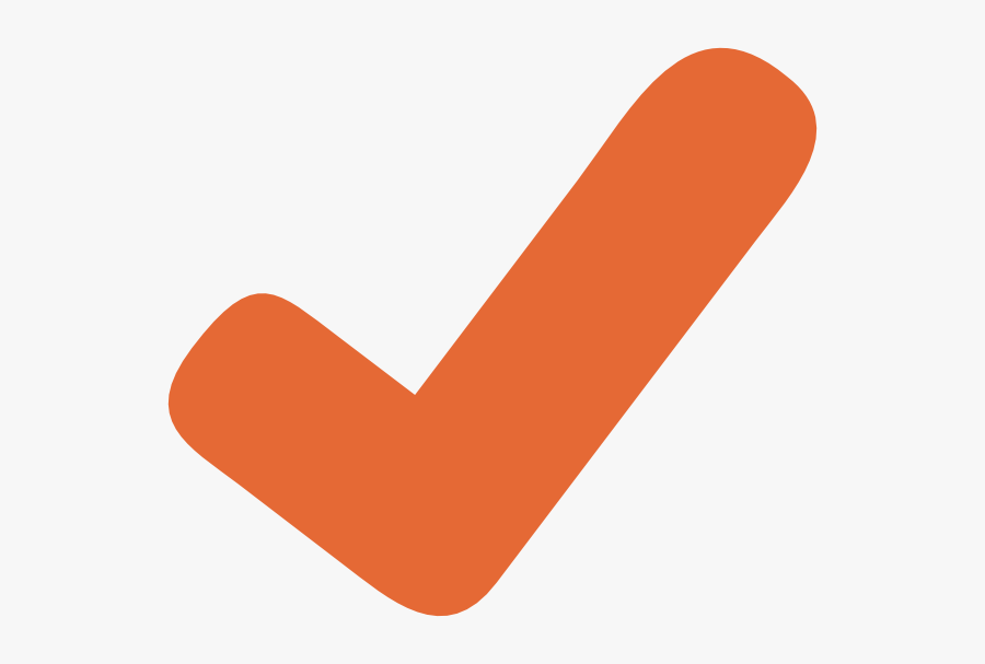 Orange Check Mark Clipart, Transparent Clipart