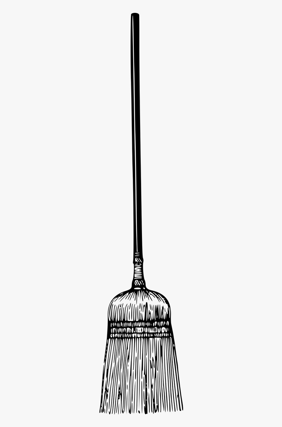Broom Brush Cleaning Free Picture - Ceiling Broom Black And White, Transparent Clipart