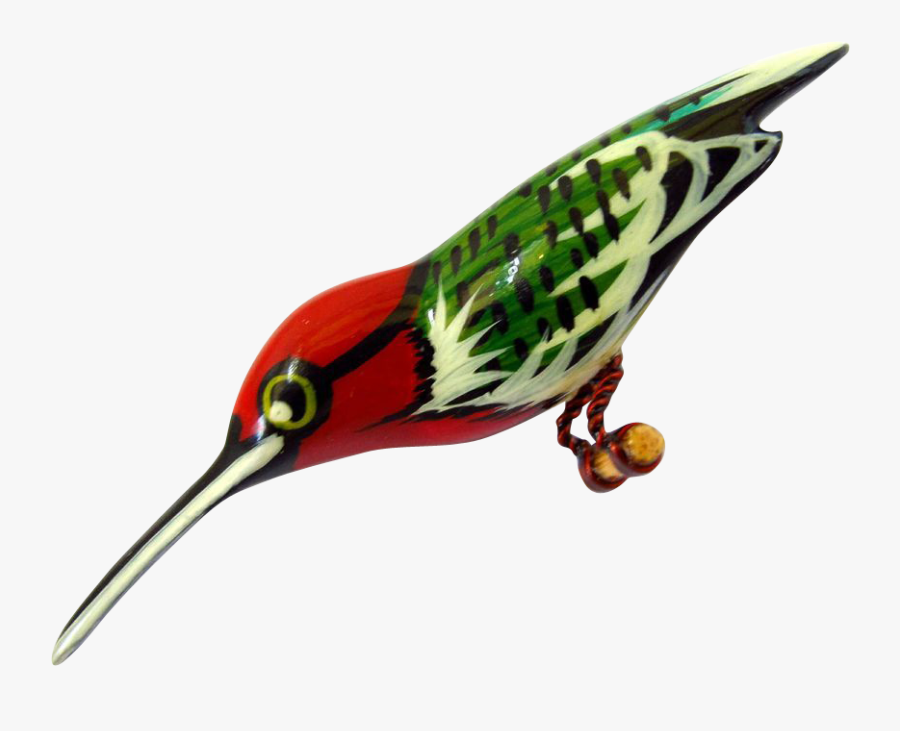 Painted Wood Hummingbird Pin From 2heartsjewelry-rl - Chestnut Sided Warbler, Transparent Clipart
