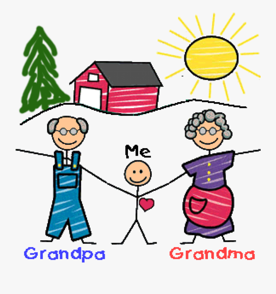 Grandparents Clipart School Invitation - Grandparents Kids Drawing, Transparent Clipart