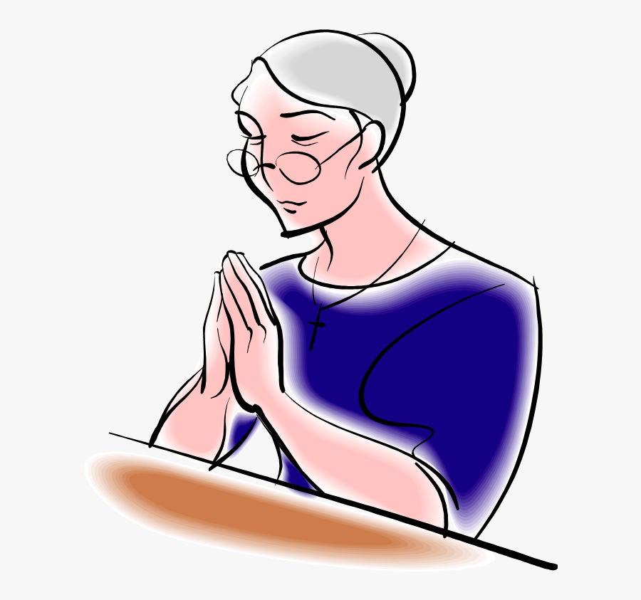 2011 - Old Woman Praying Clipart, Transparent Clipart