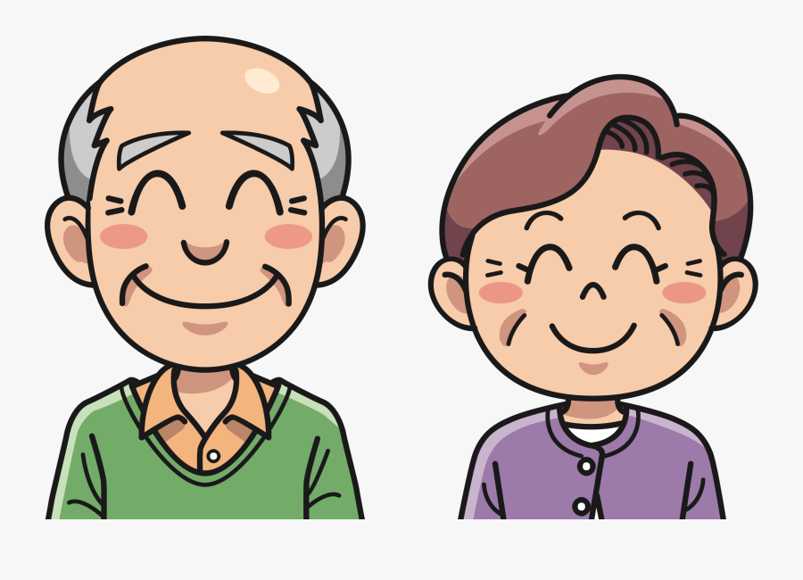 Grandpa Clipart Happy Old Couple - Grandma And Grandpa Png, Transparent Clipart