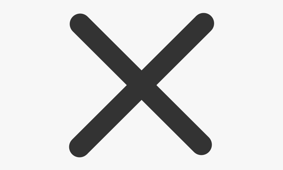 Checkmark Svg Clip Arts - Gray X, Transparent Clipart