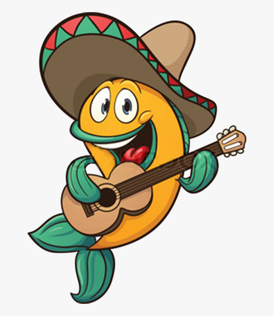 Tacos Clipart Comic - Fish Playing Guitar, Transparent Clipart