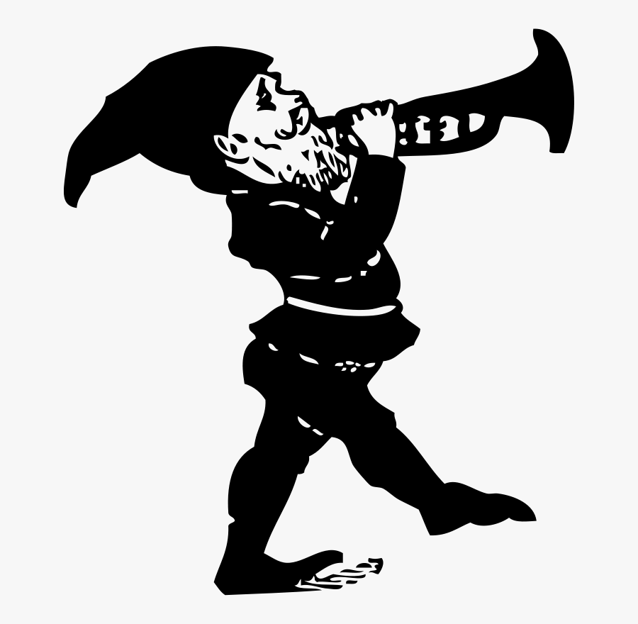 Gnome Playing Horn - Gnome Vector, Transparent Clipart