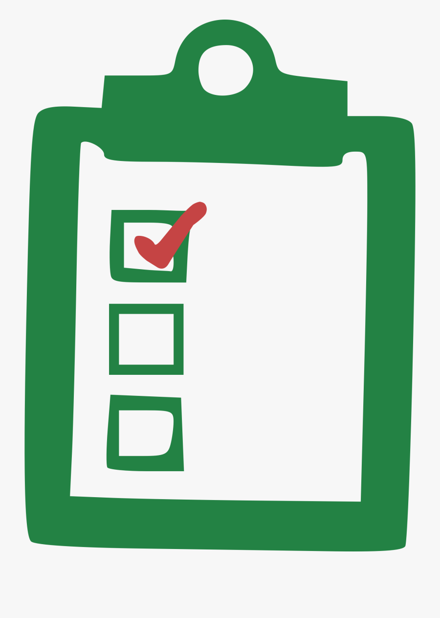 Clipboard Clipart Check Mark - Clipart Checklist, Transparent Clipart