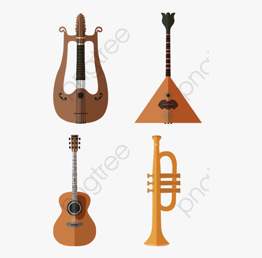 Trumpet Guitar Cello Instrument - Imagenes De Instrumentos Musicales Pintados, Transparent Clipart