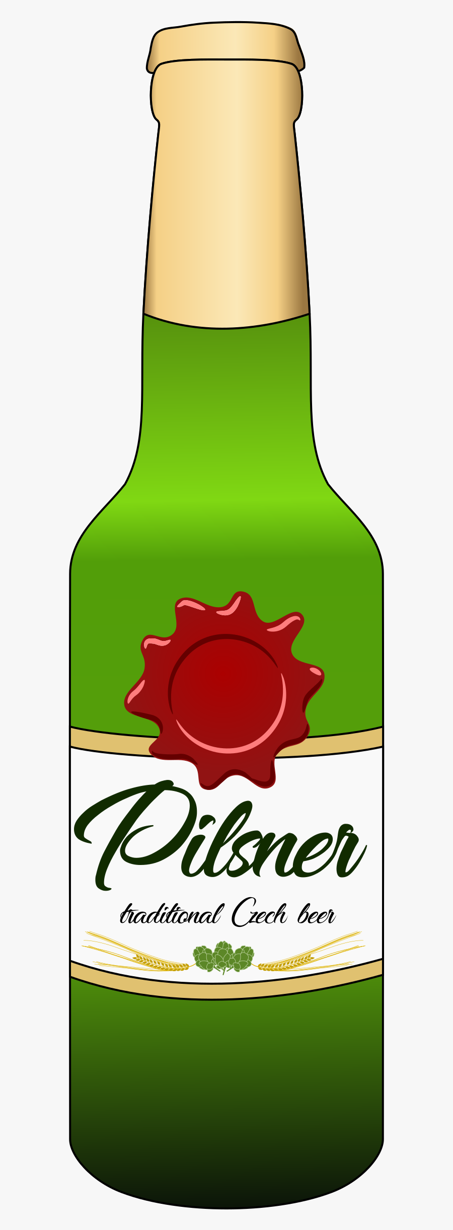 Clipart - Bottle Of Beer Clipart, Transparent Clipart