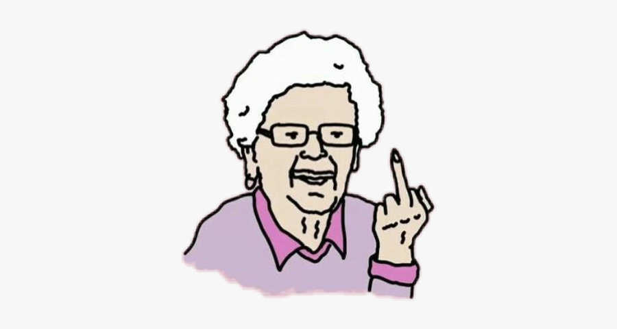 #iaia #abuela #abuelita #granny #grandma #👵 #grandmother - Grandma Fuck You Cartoon, Transparent Clipart