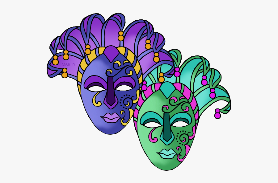 Mardi Gras Masks - Mardi Gras Masks Transparent, Transparent Clipart