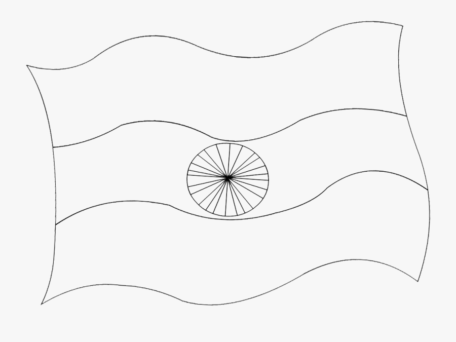 Flag Free Download Best X Clip Art - Outline Indian Flag Clipart, Transparent Clipart
