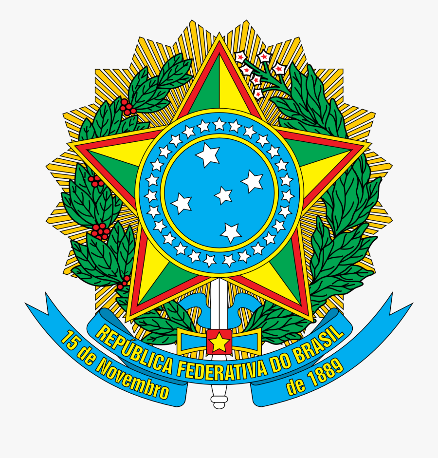 Brazil Flag Clip Art - Brasão Da República Png, Transparent Clipart