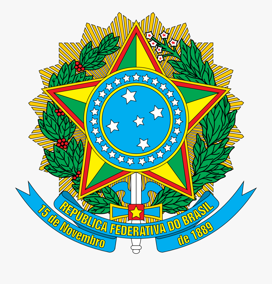 Brazil Flag Clip Art - Brasão Da República Png , Free Transparent