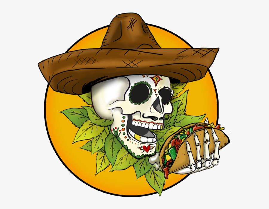 Transparent Day Of The Dead Clipart - Taco Food Truck Logo, Transparent Clipart